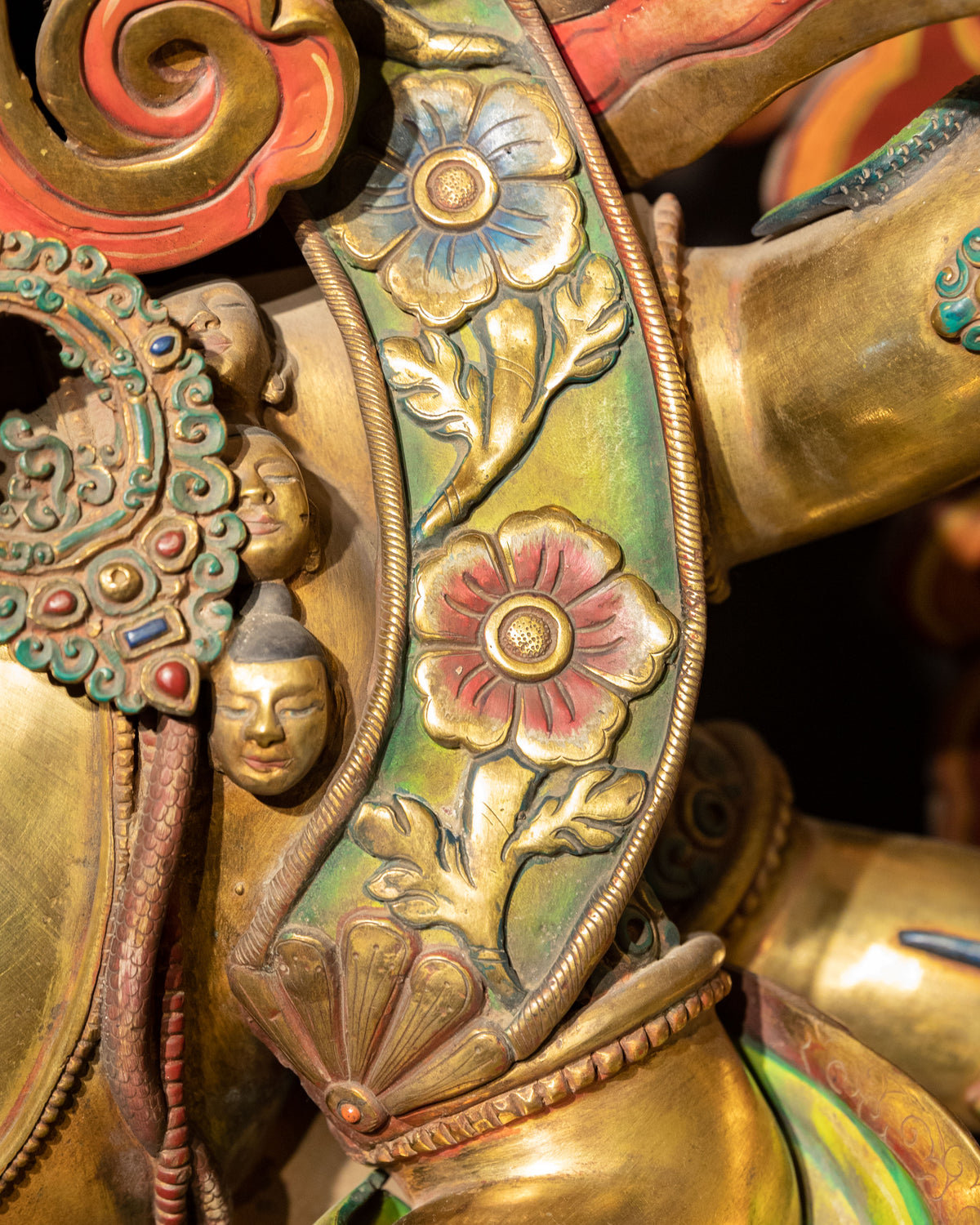 Six-Armed Mahakala Handmade Sculpture