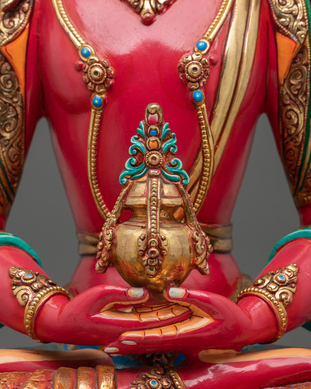 Amitayus Traditional Copper Statue | | Buddha of Infinite Life and Longevity