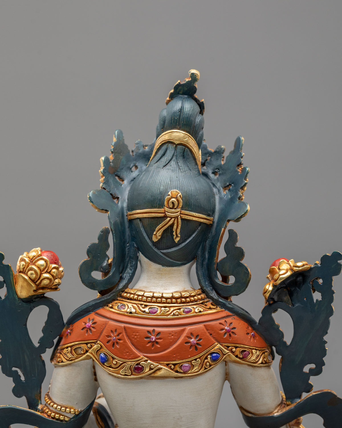 White Tara Copper Figurine: Deity of long life & Healing