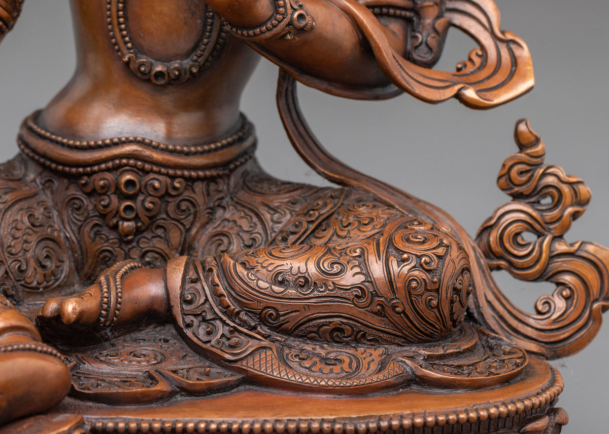 Green Tara Traditional Sculpture | Himalayan Sacred Artwork