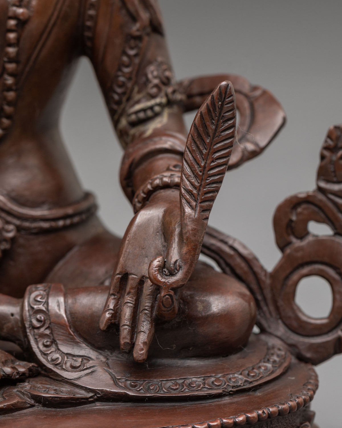 Kshitigarbha Statue | Oxidized Copper Sacred Sculpture