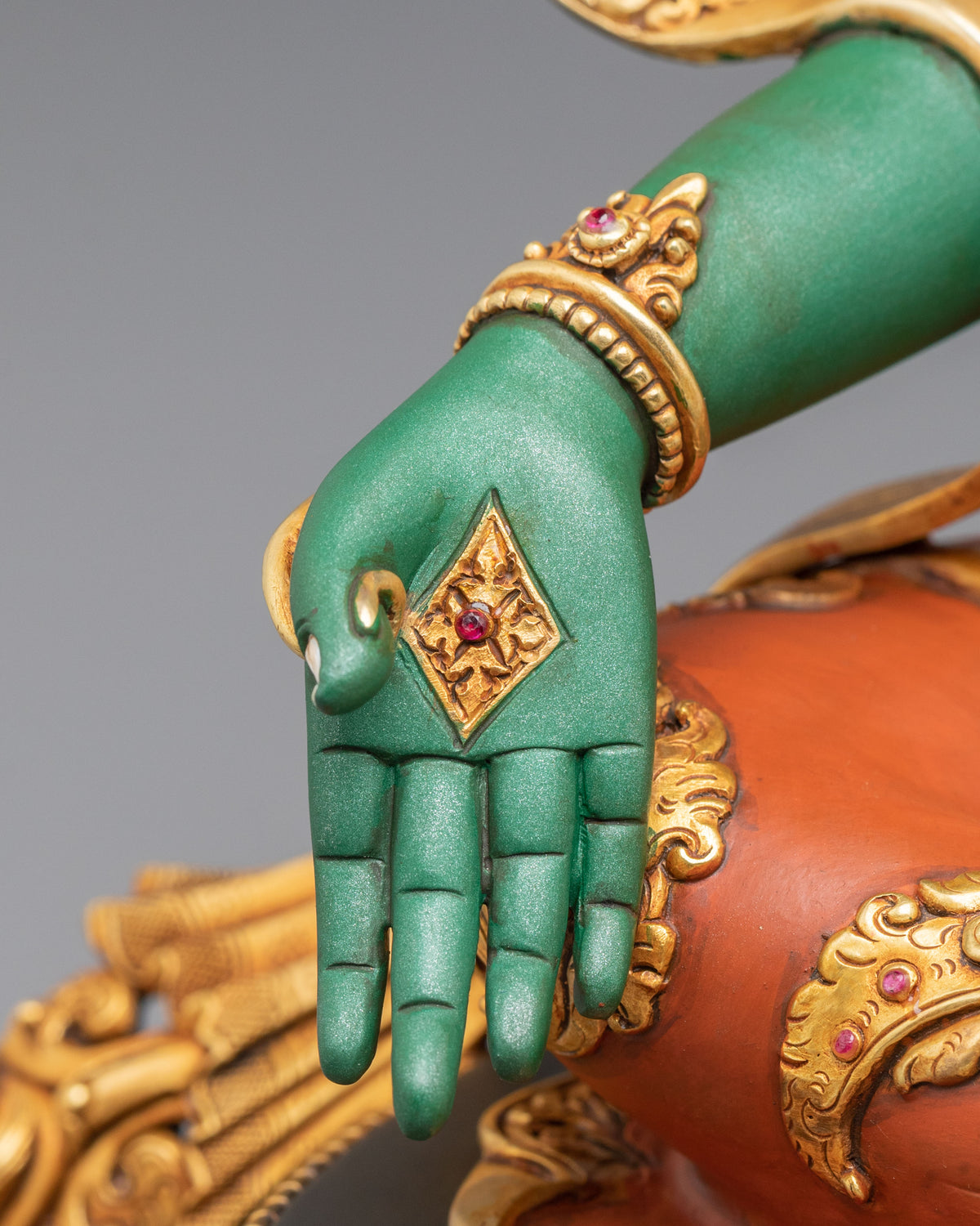 Green Tara Swift Compassion Sculpture | Goddess of Protection and Mercy