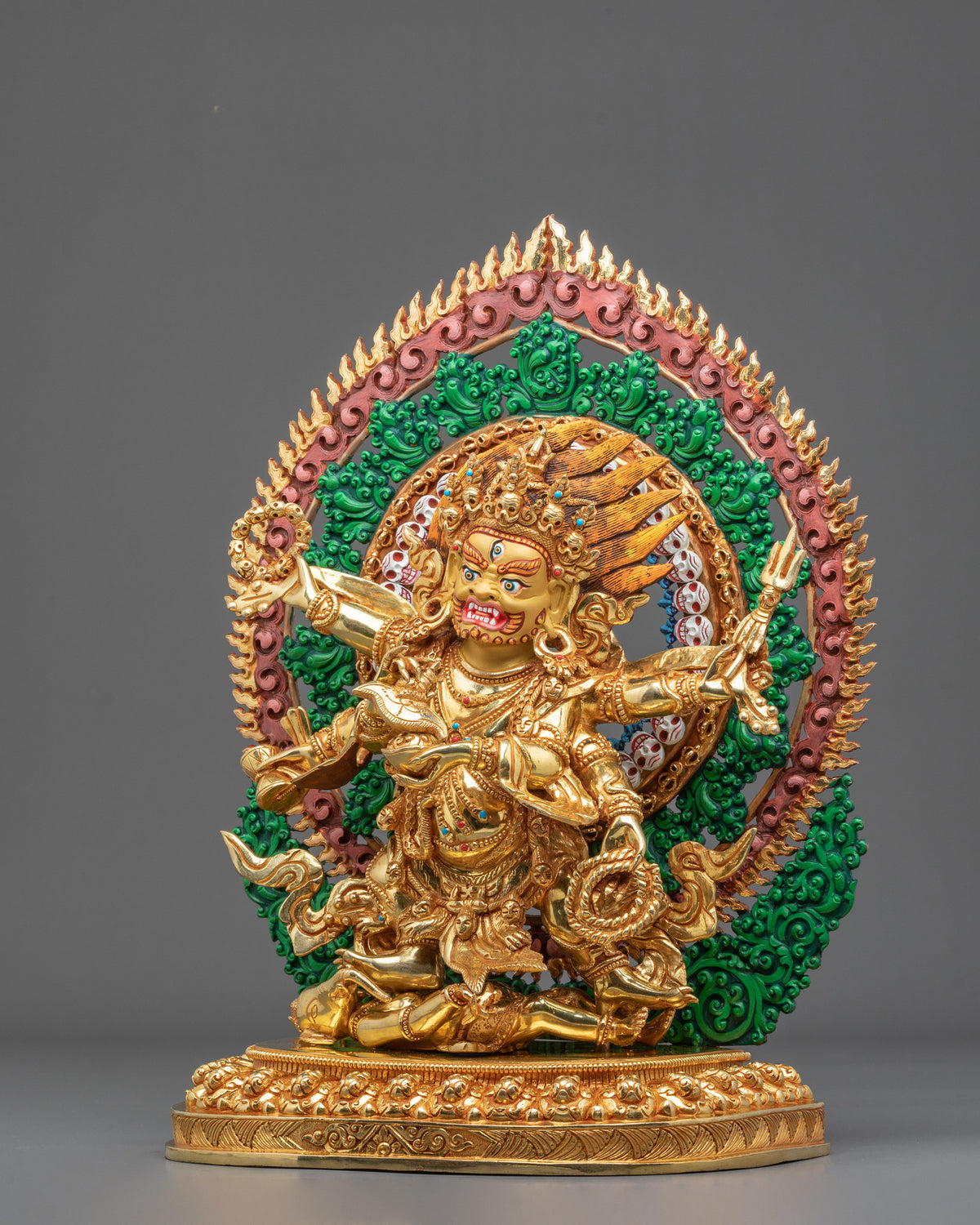 Six-Armed Mahakala Sacred Altar Statue | Wrathful Buddhist Protector