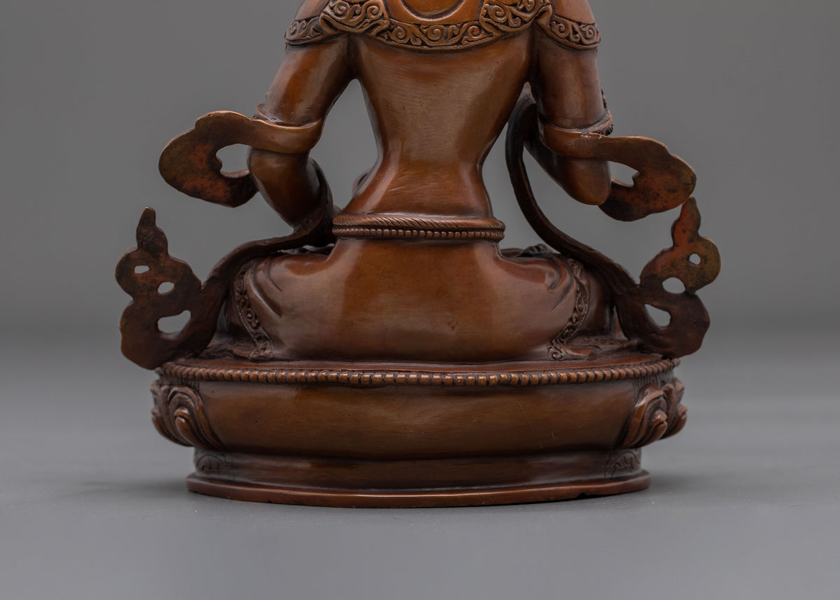 Vajrasattva Sacred Statue | Oxidized Copper Figurine for Altar