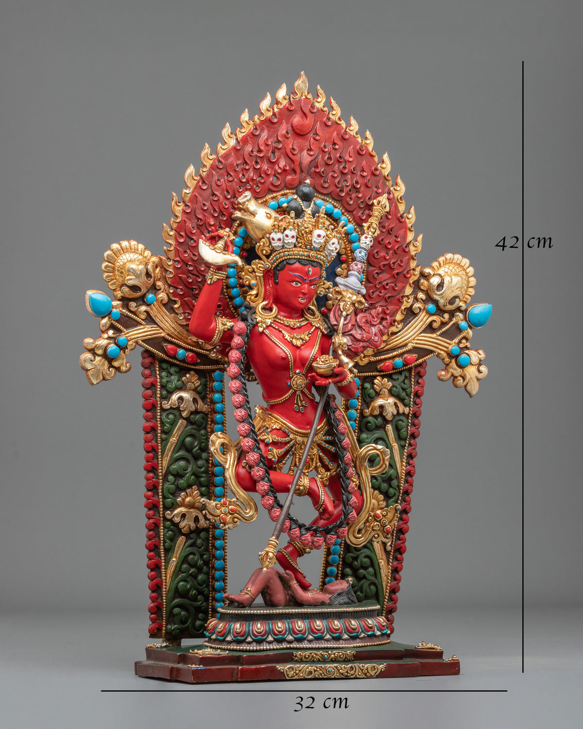 Dorje Phagmo Wrathful Goddess Statue | Handcrafted Himalayan Buddhist Sculpture