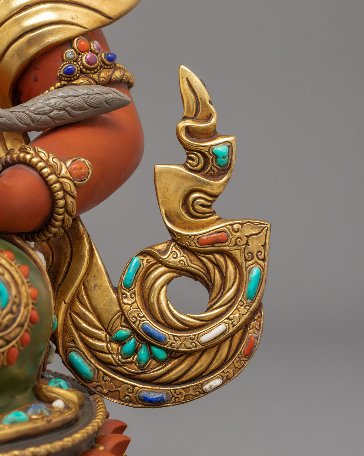 Handmade Copper Statue of Jambhala | Deity of Wealth and Generosity