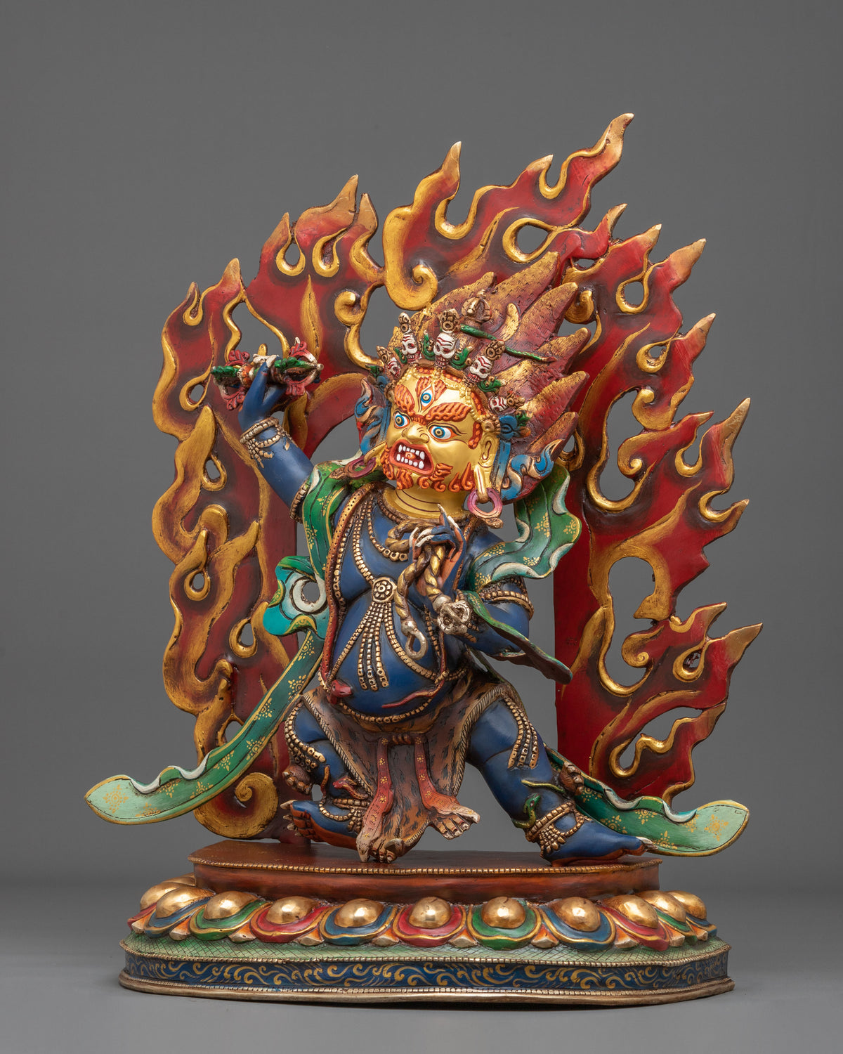 Vajrapani Buddhist Shrine Sculpture | Handmade Himalayan Sacred Art
