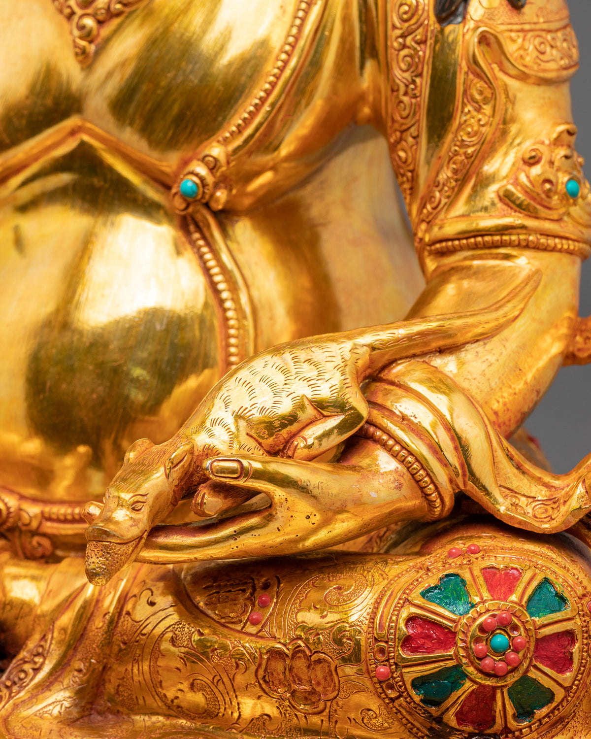 Yellow Dzambhala Statue | The Majesty of Sacred Prosperity