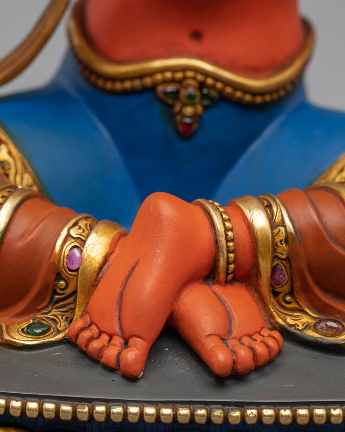Handmade Kshitigarbha Copper Sculpture | Traditional Buddhist Artwork