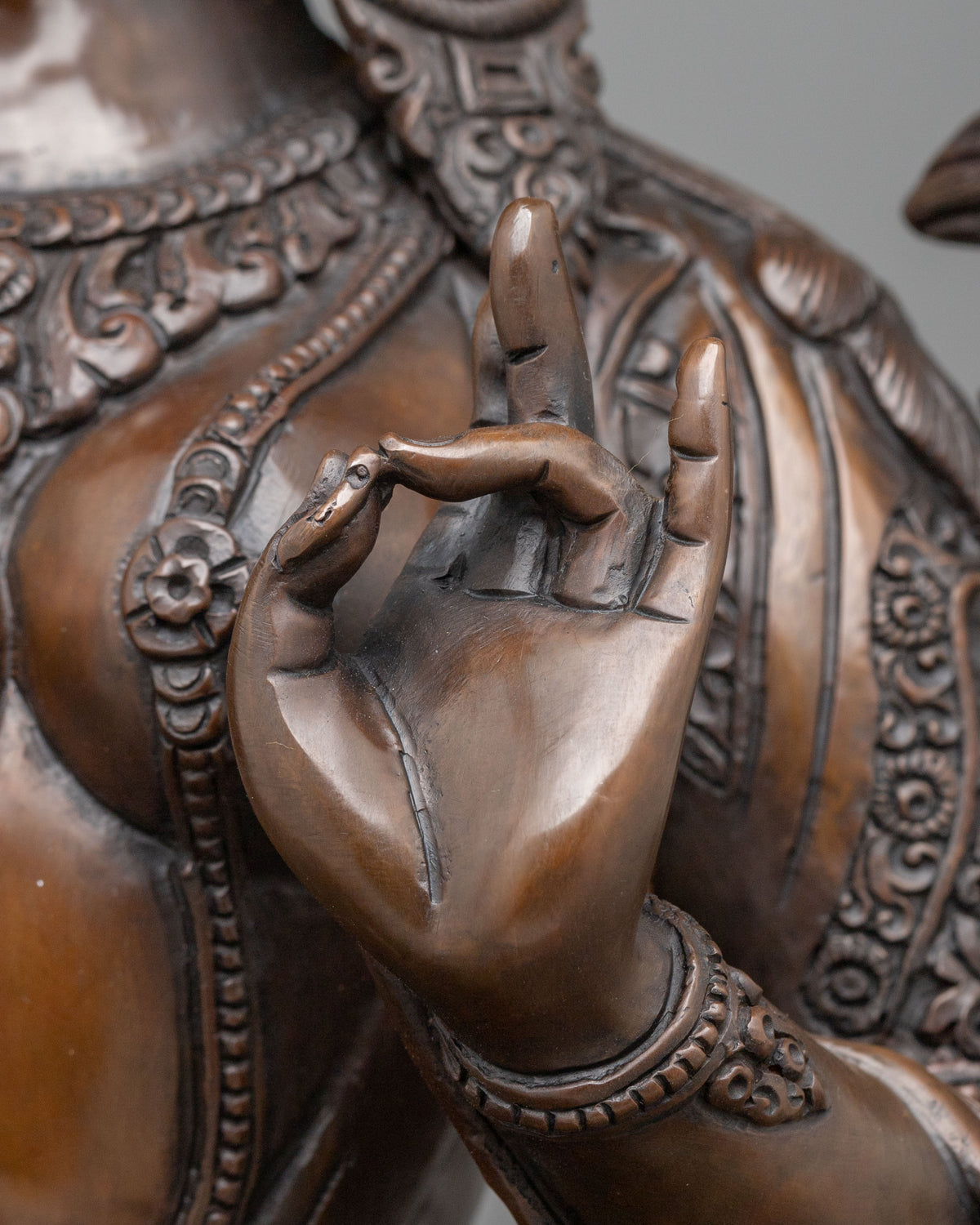 Mother Green Tara Oxidized Statue | Altar Home Decor