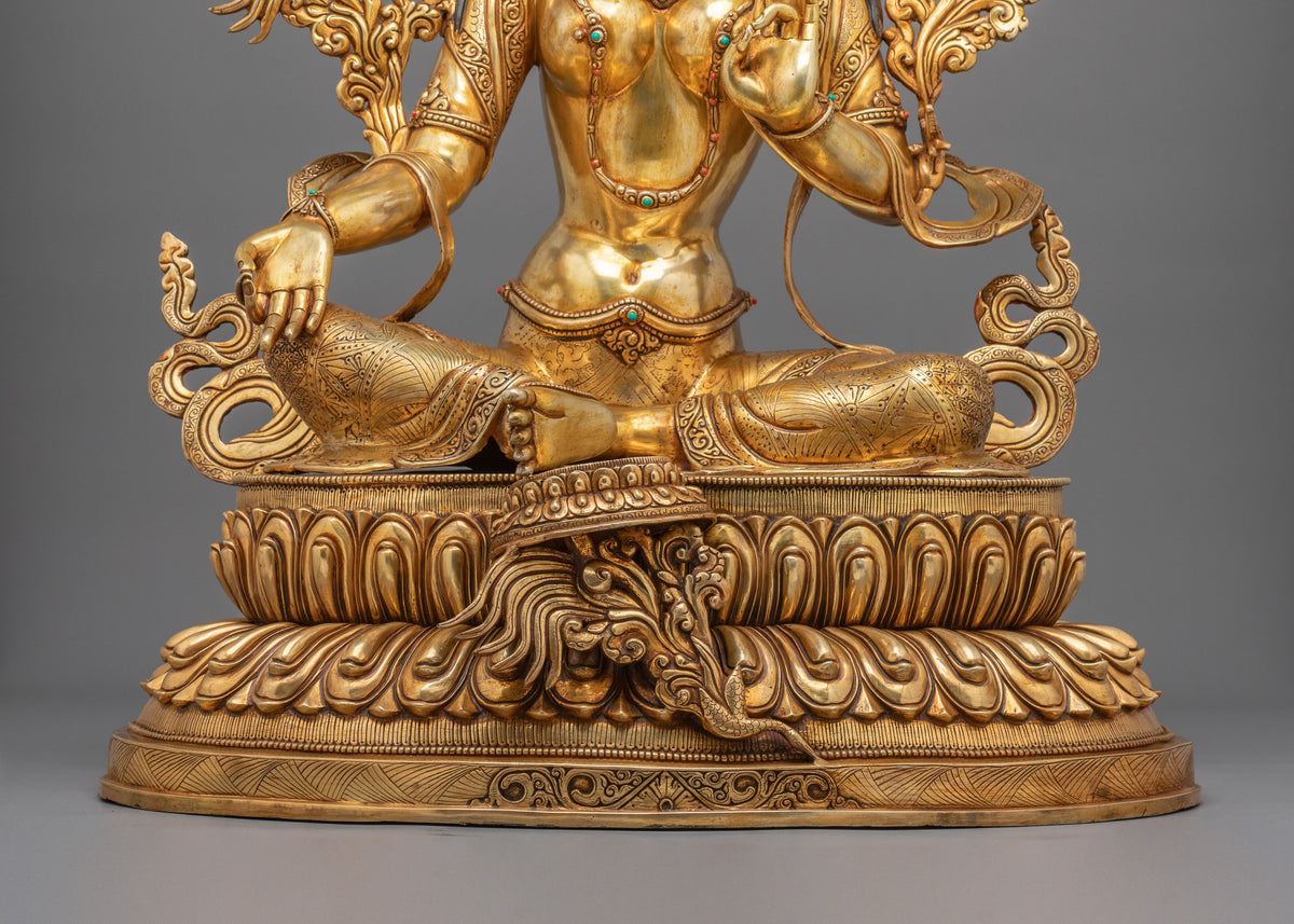 Green Tara Copper Statue | The Divine Essence of Enlightened Compassion