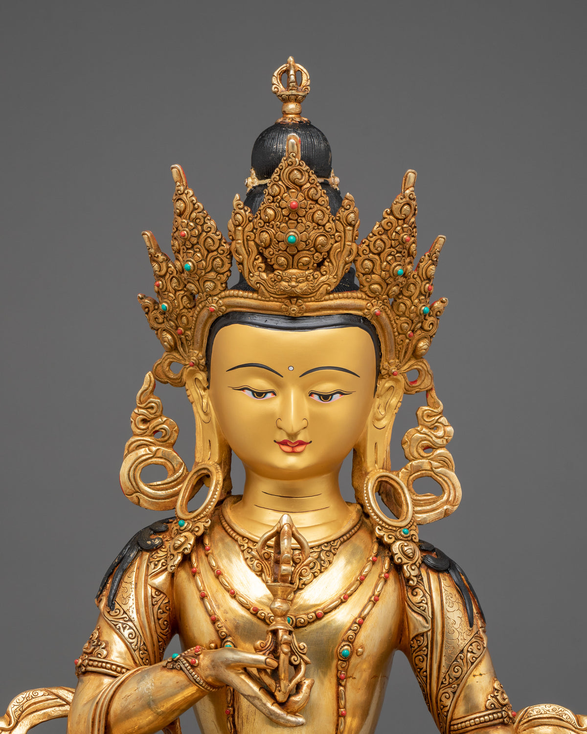 Hand Carved Vajrasattva Spiritual Purification Statue