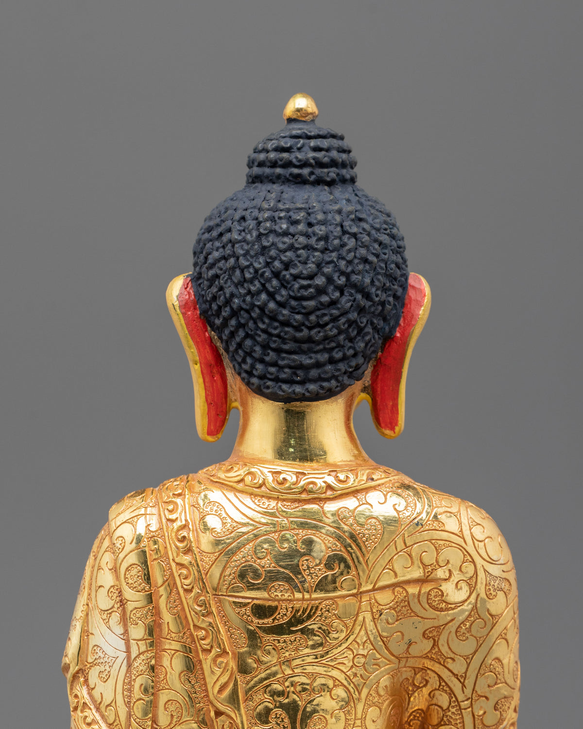 Medicine Buddha 24K Gold Gilded Statue of Healing
