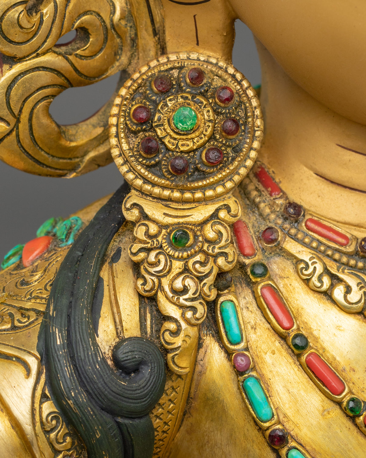 Buddhist Deity Manjushri Sculpture for Altar | Buddhist Artwork for Meditation