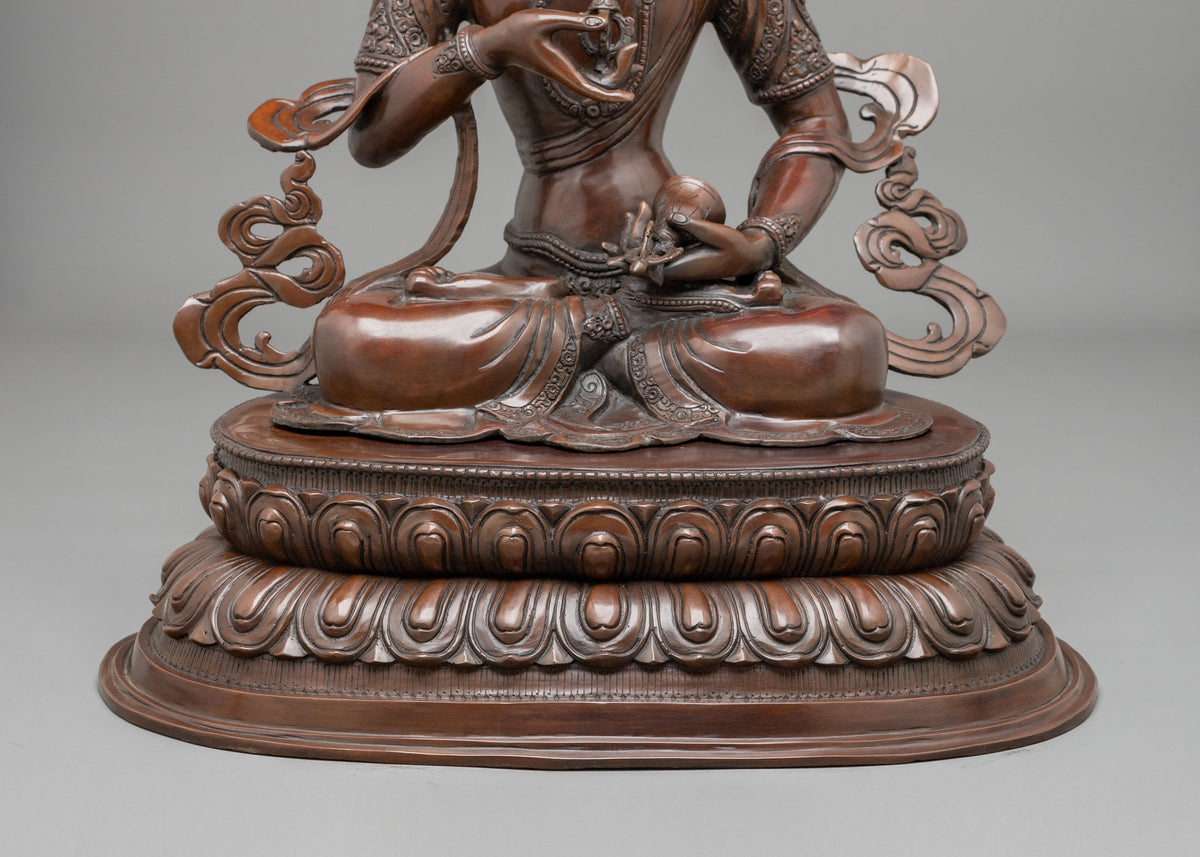 Vajrasattva Buddha Statue | Handcrafted Oxidized Copper Statue