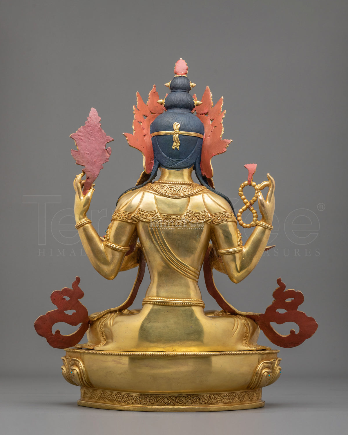 Chenrezig 24K Gold Gilded Sacred Sculpture | Home Decor
