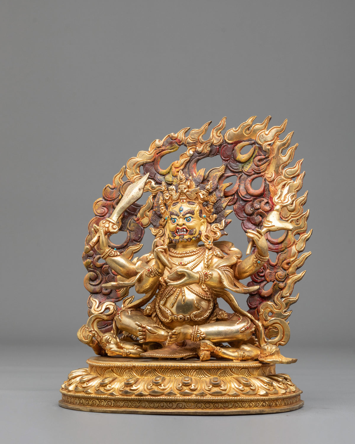 Four-Armed Mahakala Statue | Powerful Dharma Protector