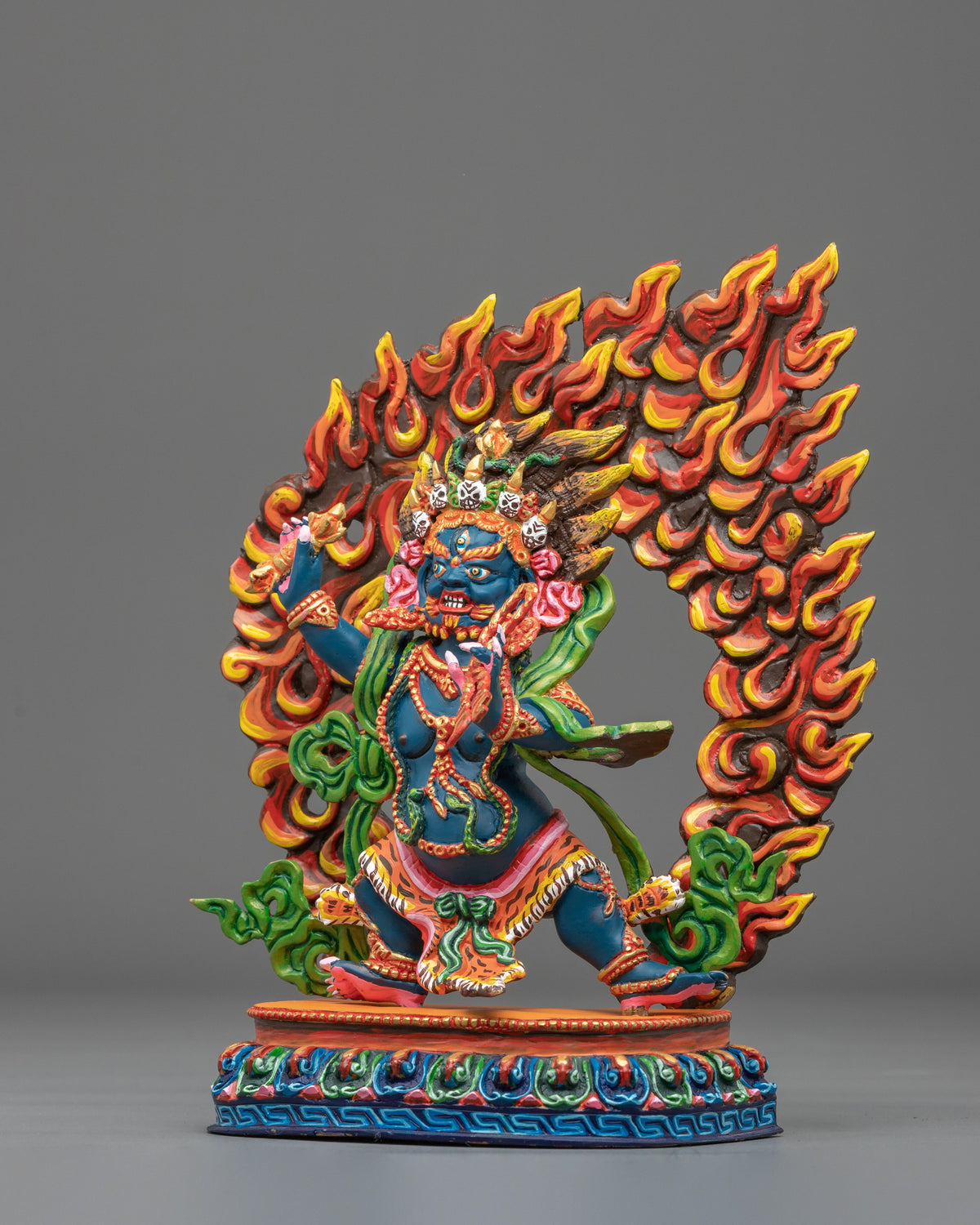 Vajrapani Wrathful Buddhist Statue | Tibetan Meditation Altar Decor