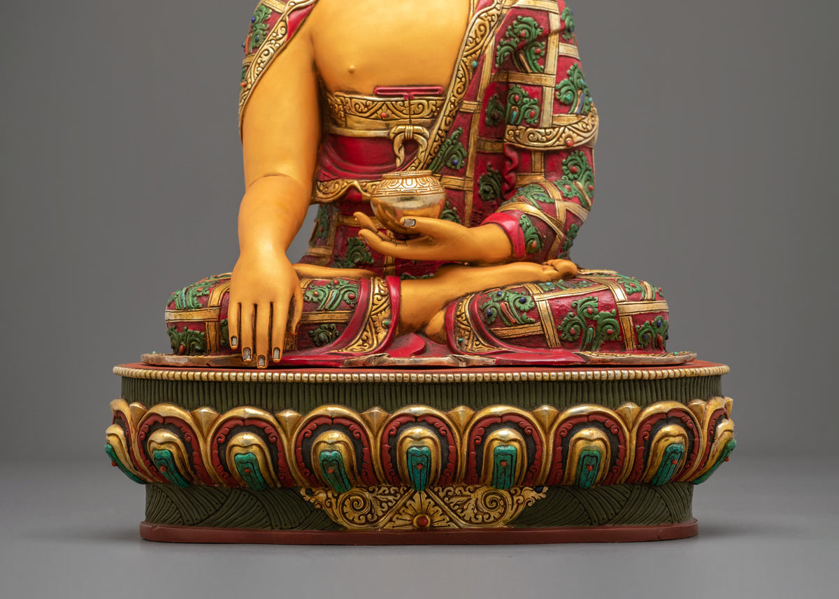 Serene Siddhartha Gautama Copper Sculpture