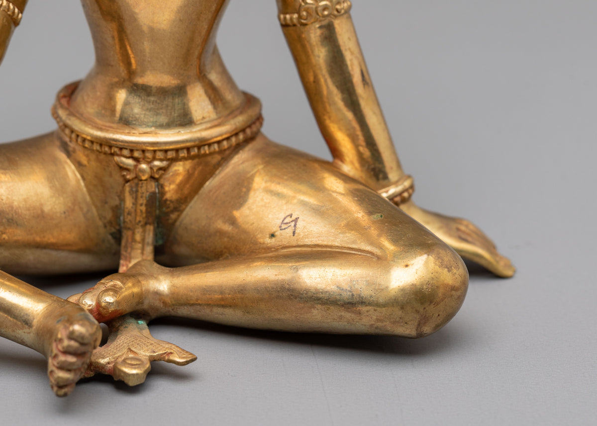 Hindu Goddess Parbati Sculpture | 24K Gold Gilded