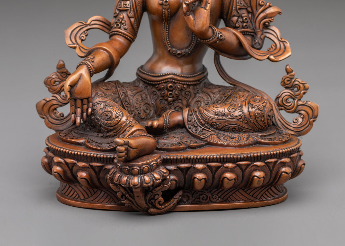 Green Tara Traditional Sculpture | Himalayan Sacred Artwork