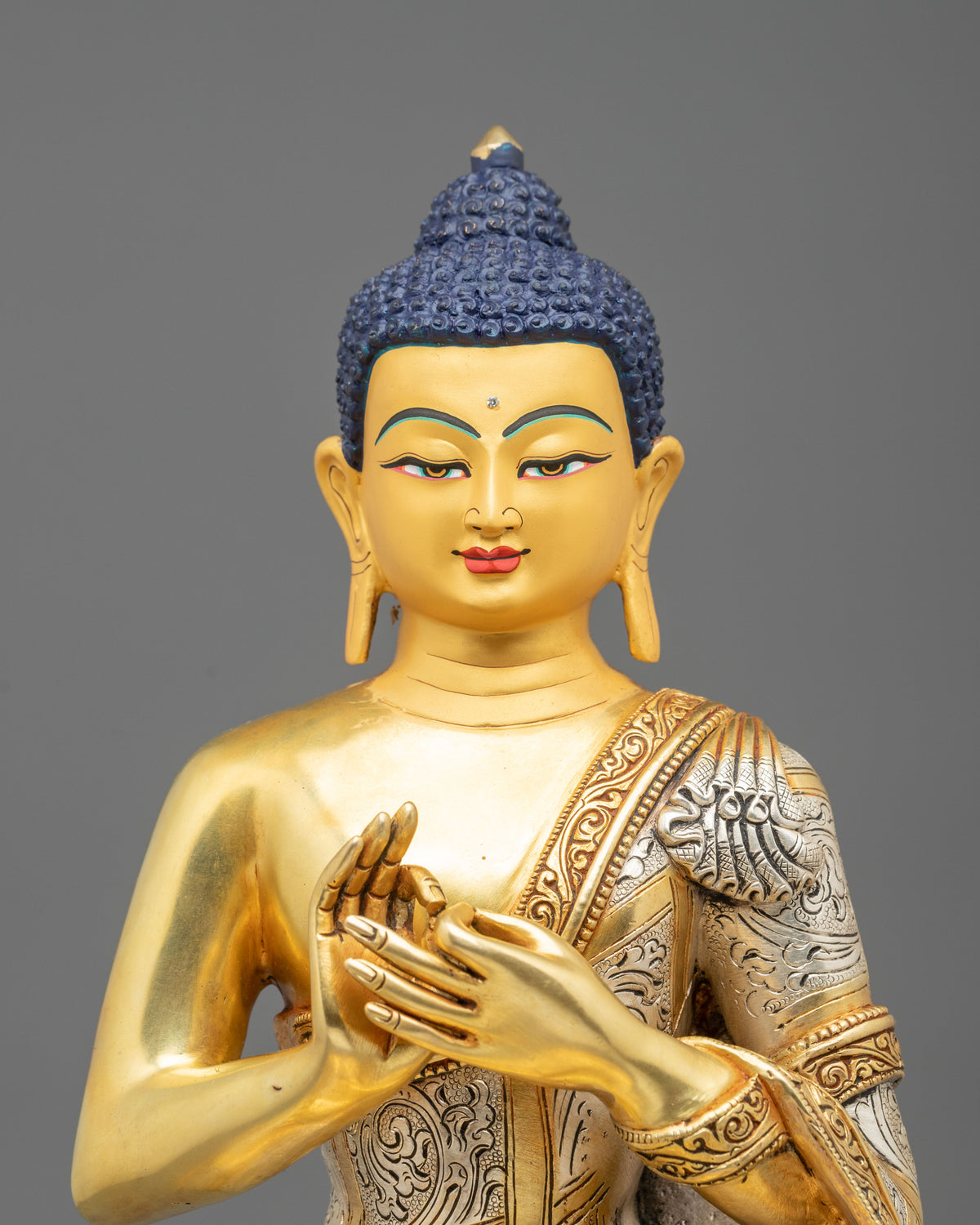 Vairocana Embodiment of Dharmadhatu Wisdom Statue | 24K Gilded Copper Statue
