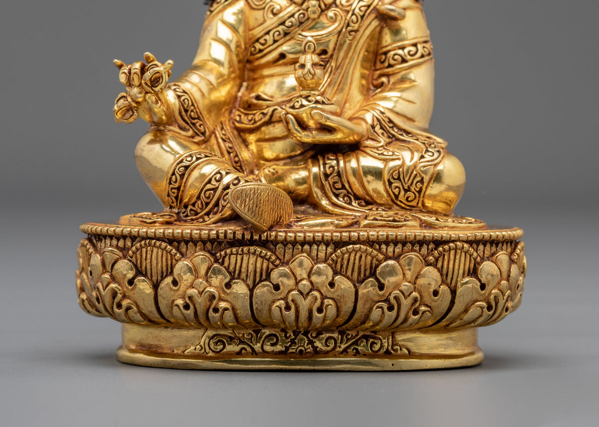 Guru Rinpoche Traditional Buddhist Statue | Tibetan Dharma Master Sculpture