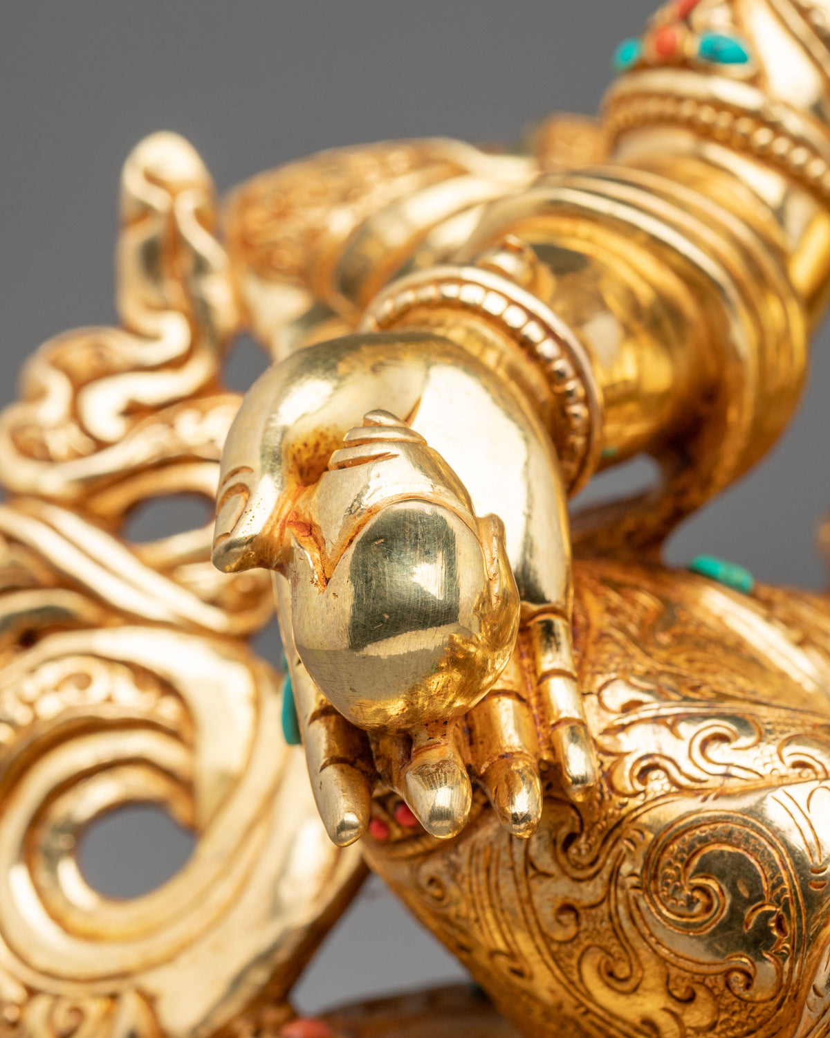 Dzambhala Sacred Handmade Statue: Wealth Deity of Prosperity and Generosity