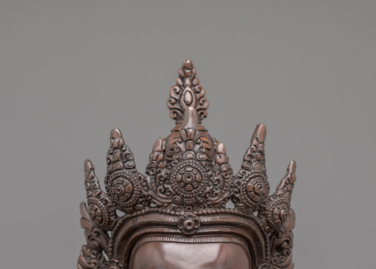Amitayus Oxidized Copper Statue: Symbol of Longevity and Merit