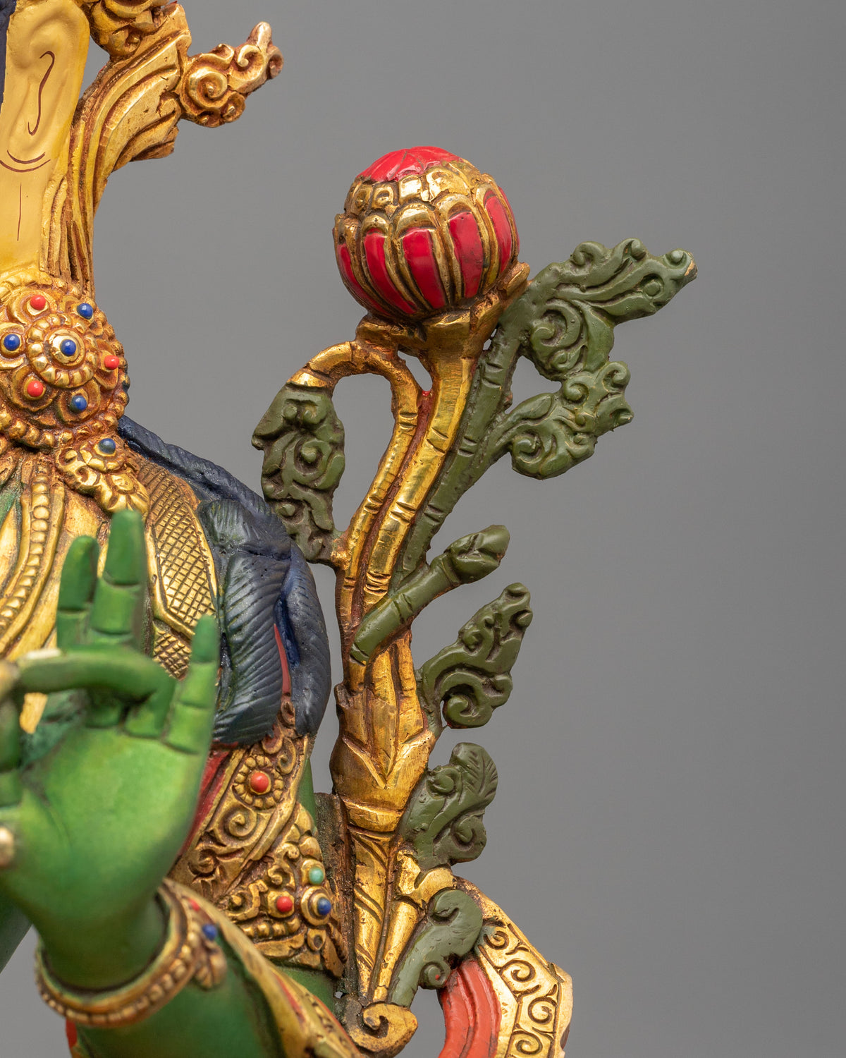 Goddess Green Tara 24K Gold Coated Sculpture