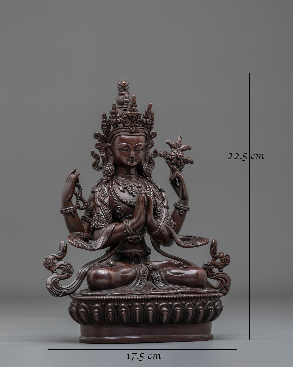 Chenrezig Devotional Statue | Four-Armed Bodhisattva for Compassion
