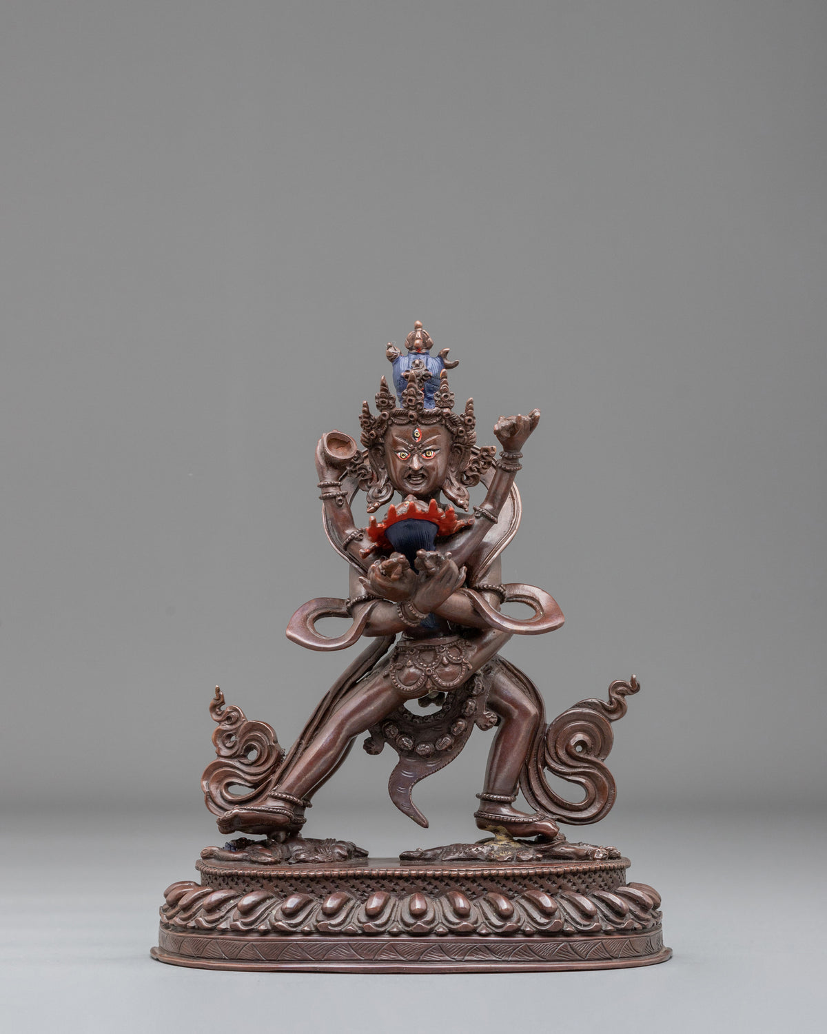 Chakrasamvara Statue | Oxidized Copper Sacred Figurine