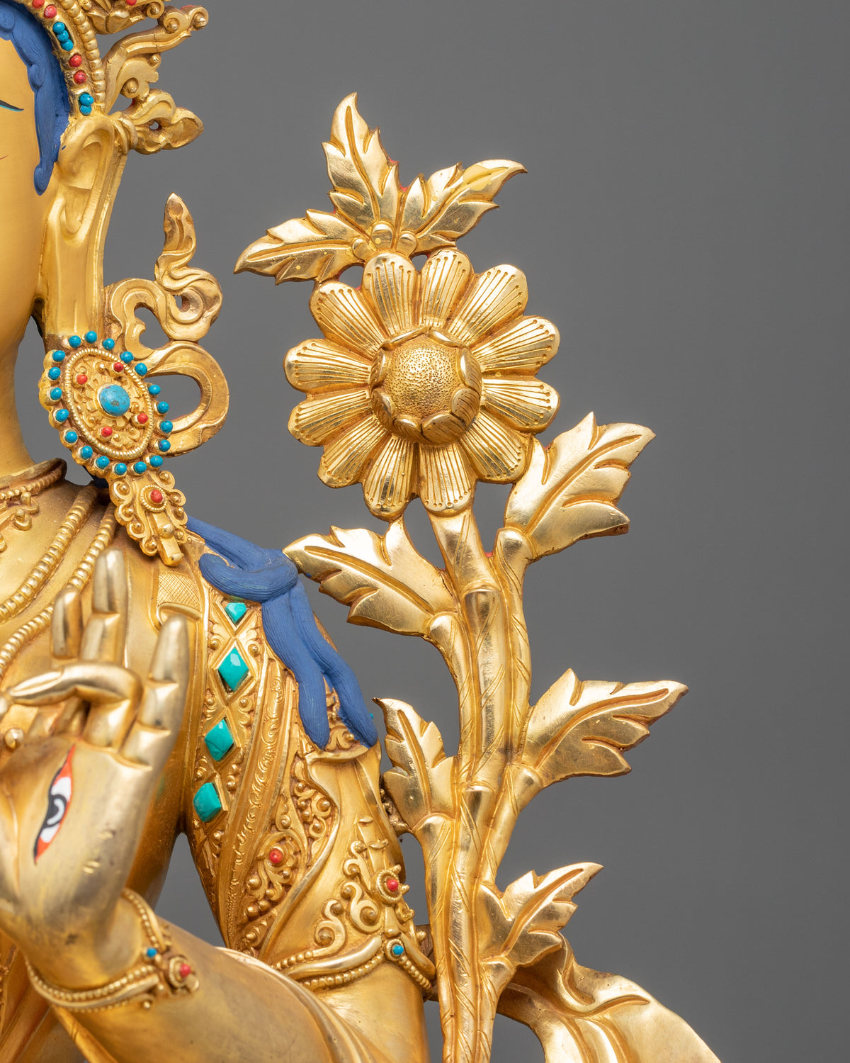 Long Life Goddess White Tara Sculpture | Goddess of of Compassion and Longevity