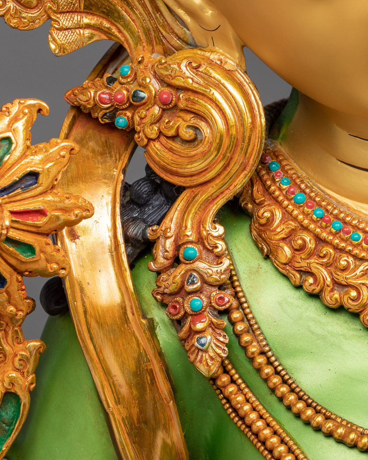 Standing Green Tara Sculpture | 50 Inches Tall Buddhist Statue