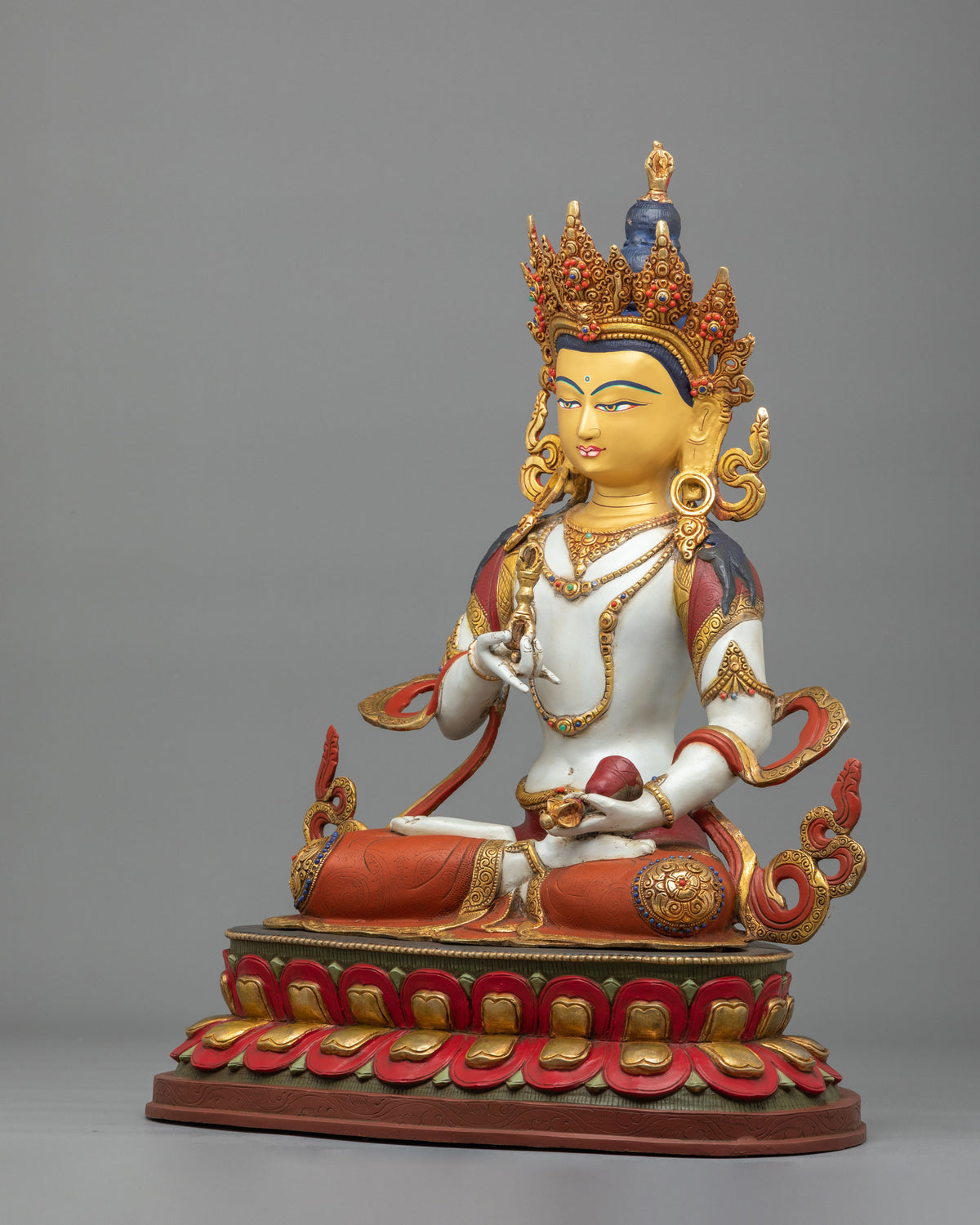 Tibetan Deity Vajrasattva Statue | Sacred Buddhist Figurine