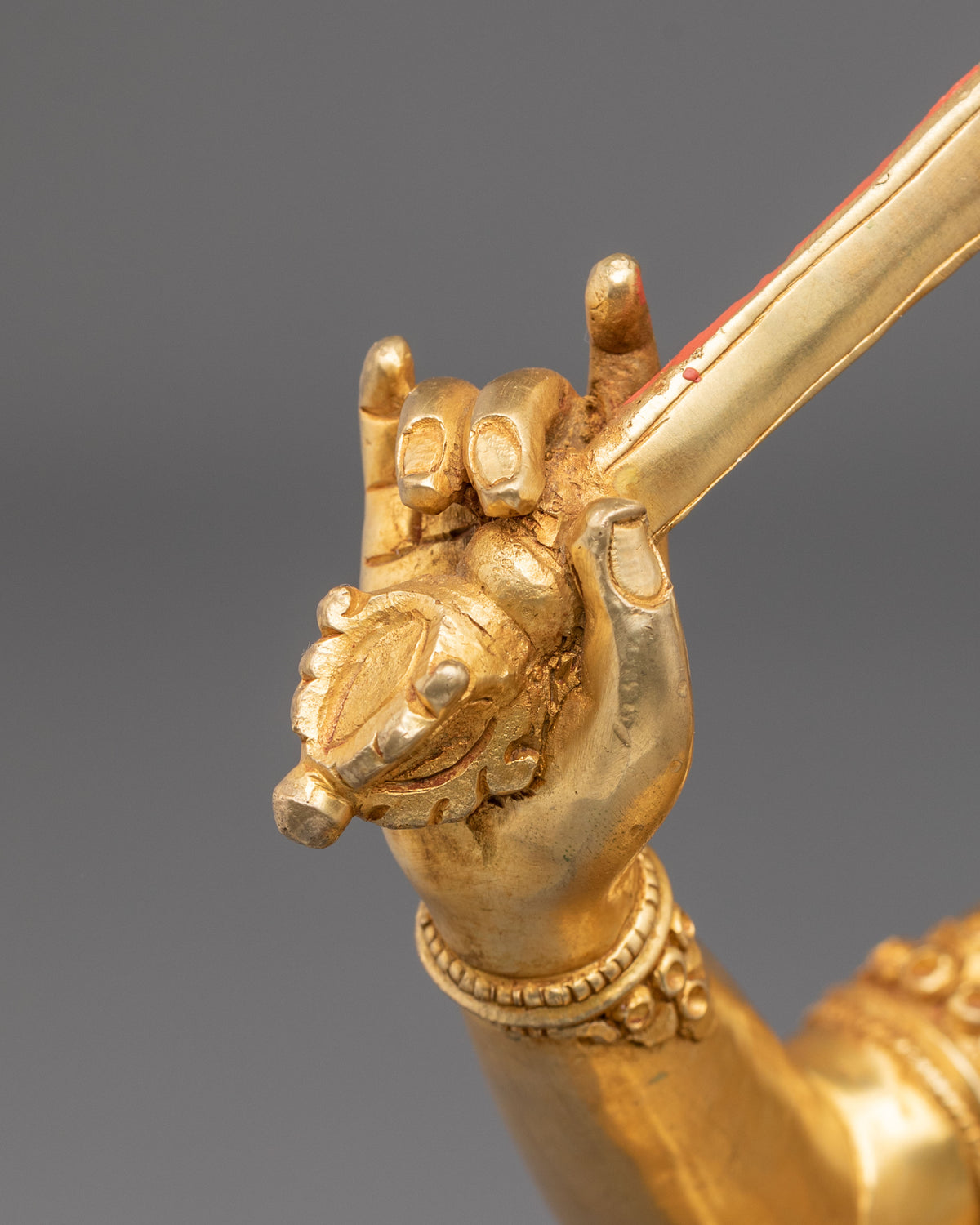Manjushri Prajna Wisdom Sculpture | 24K Gold Gilded