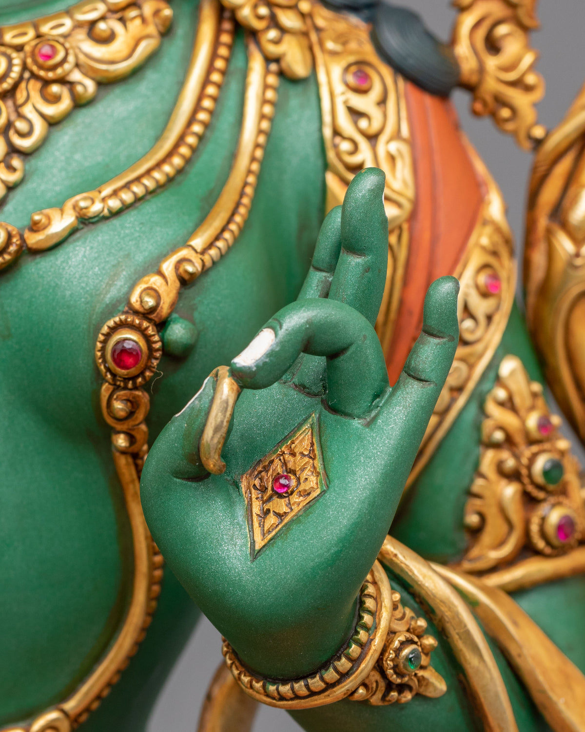 Green Tara Swift Compassion Sculpture | Goddess of Protection and Mercy