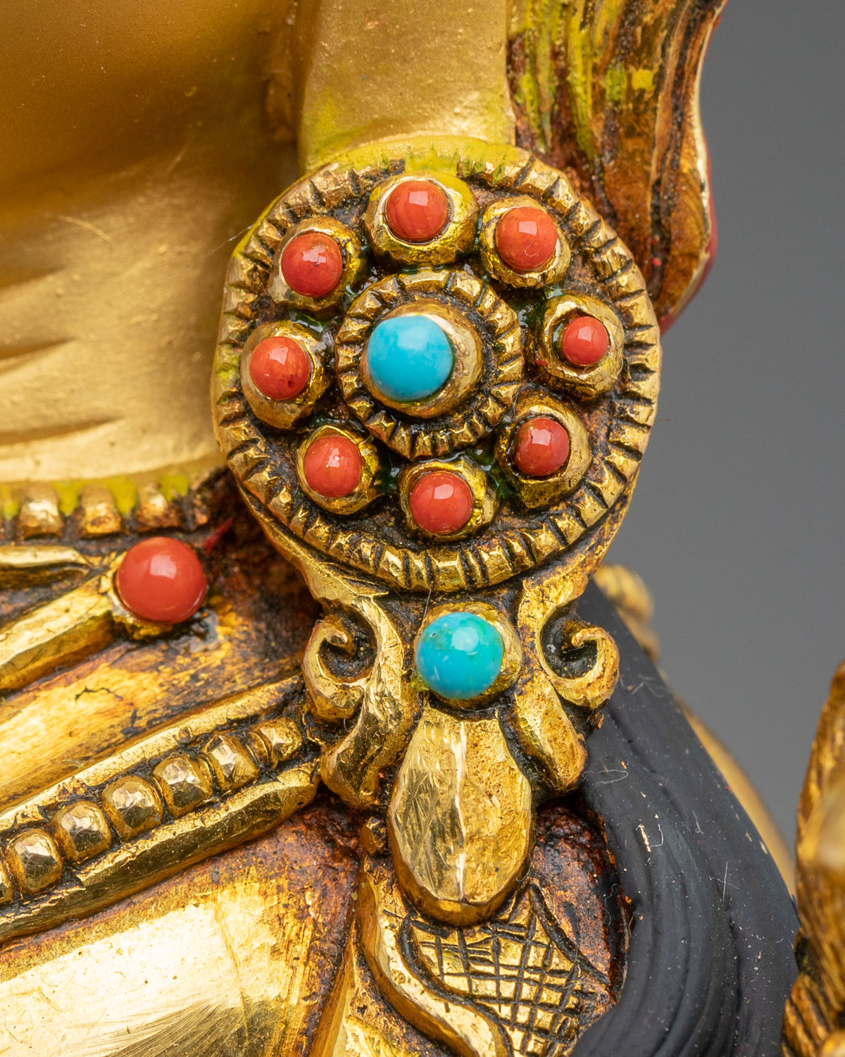 Green Tara 24K Gold Glided Statue for Meditation and Blessings