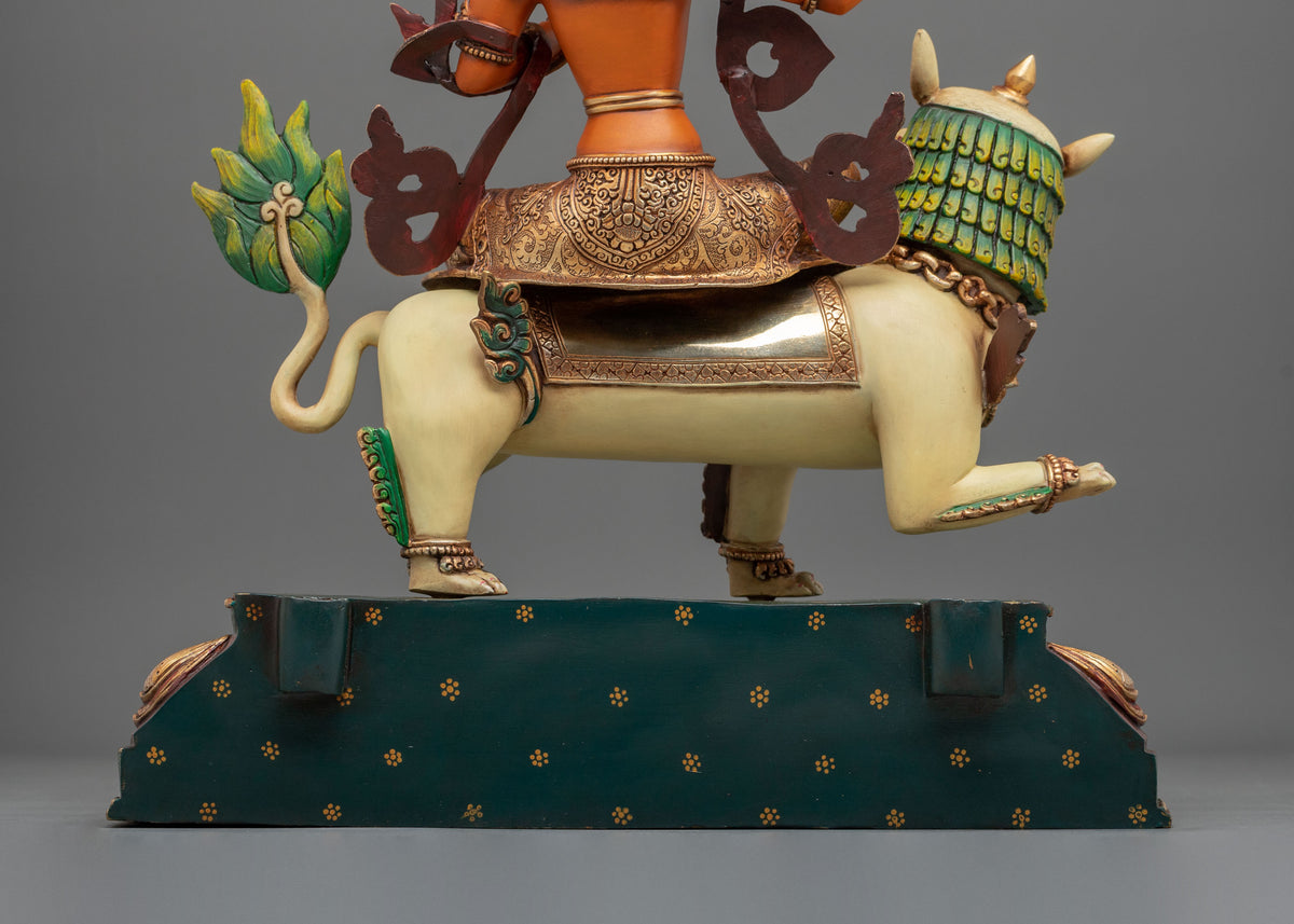 Simhanada Manjushri Wisdom Bodhisattva Sculpture for Altar