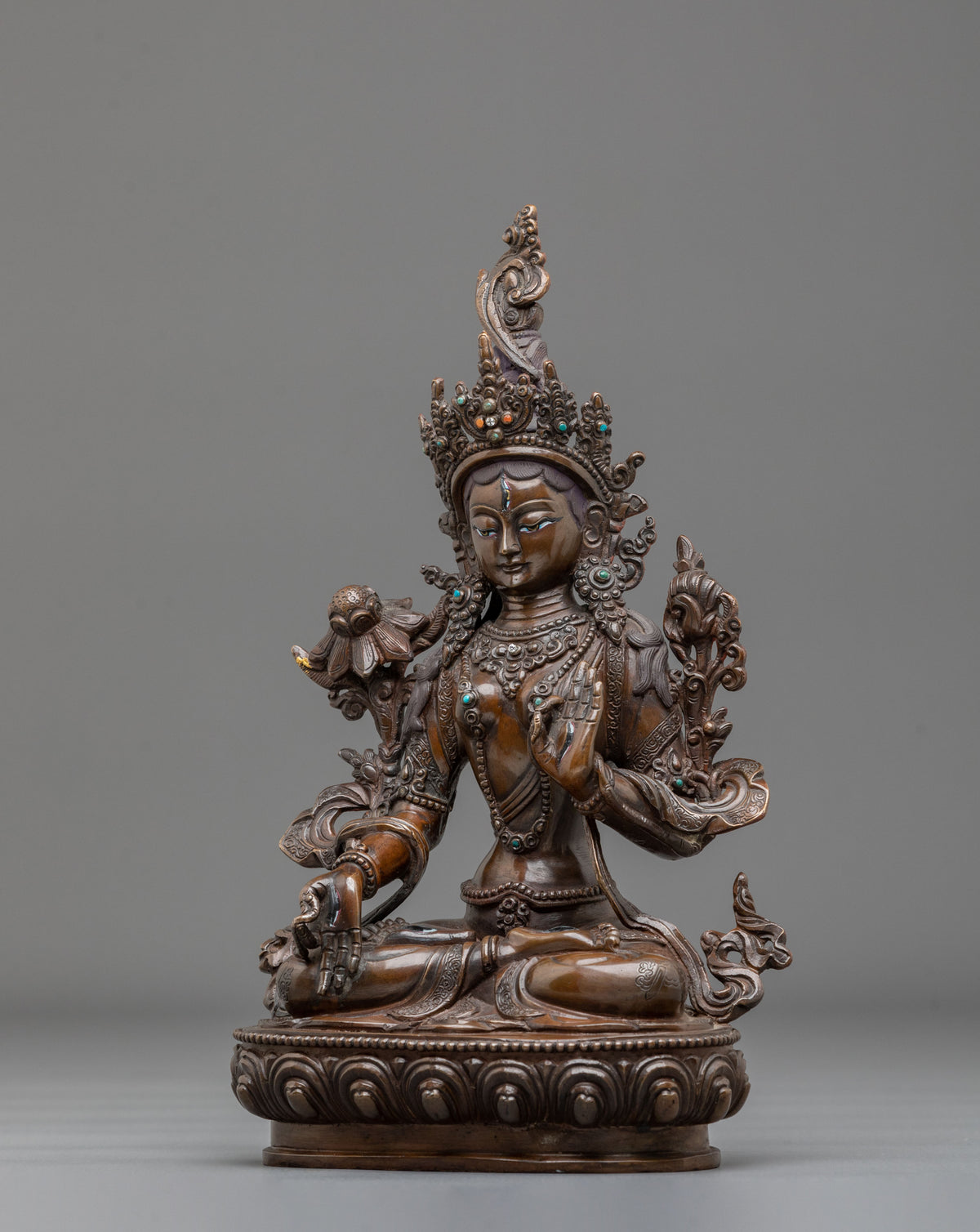 White Tara Vajrayana Statue | Oxidized Buddhist Sculpture