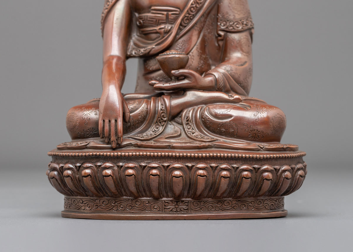 Shakyamuni Buddha Oxidized Sculpture of Enlightenment