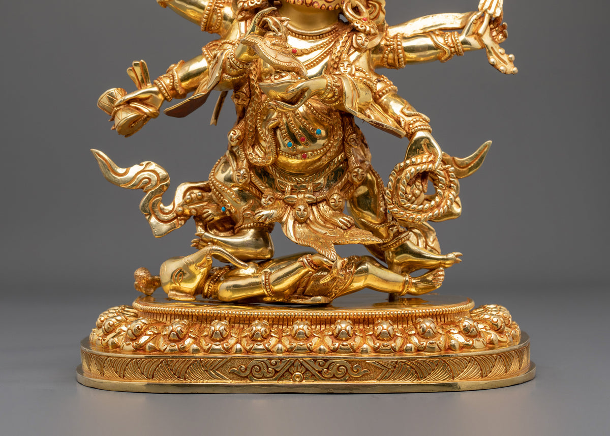 Six-Armed Mahakala Statue | Fierce Guardian of the Dharma