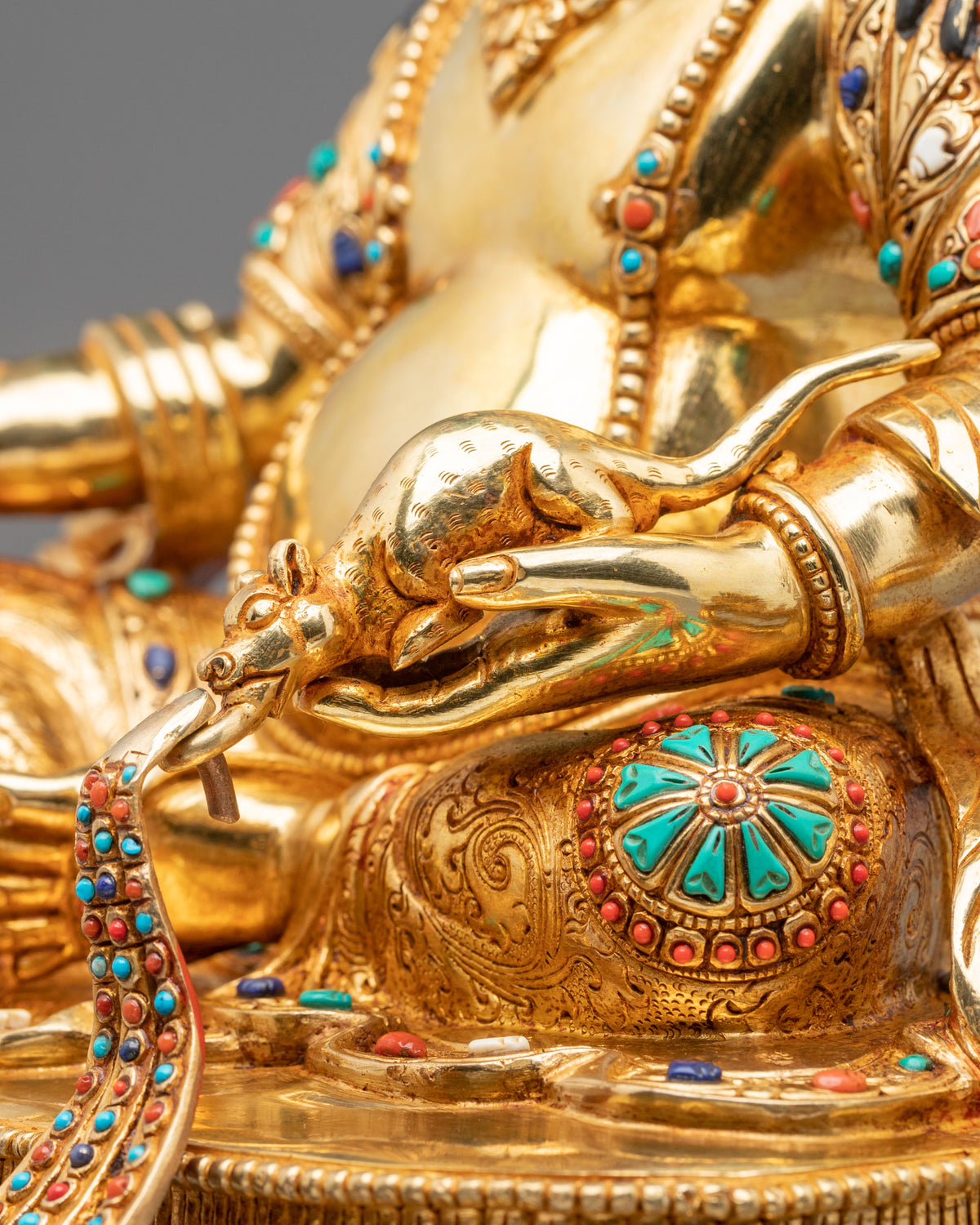 Dzambhala Sacred Handmade Statue: Wealth Deity of Prosperity and Generosity