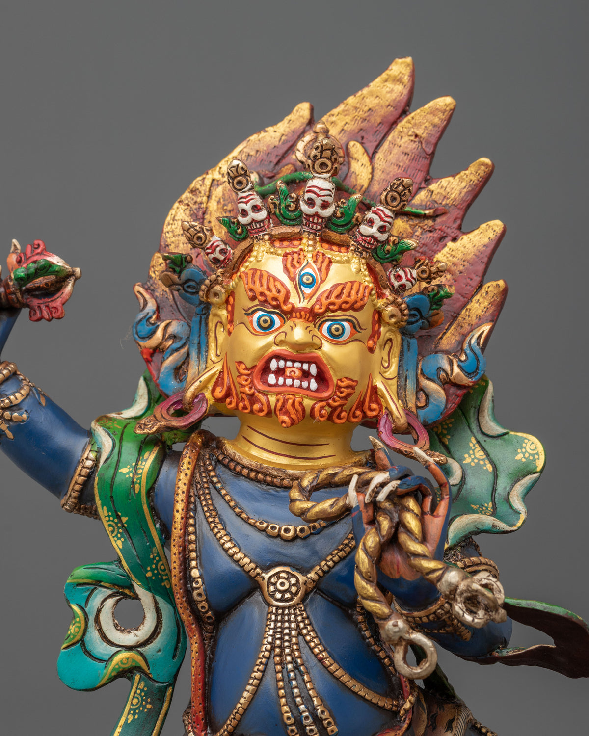 Vajrapani Buddhist Shrine Sculpture | Handmade Himalayan Sacred Art