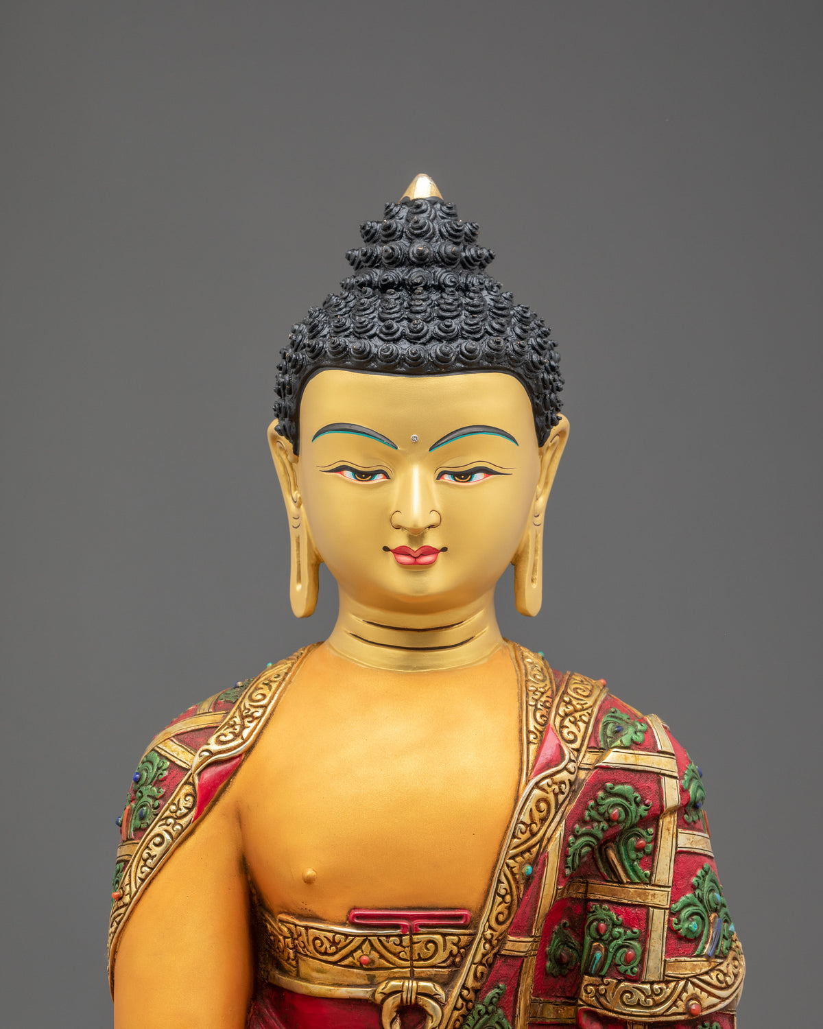 Serene Siddhartha Gautama Copper Sculpture
