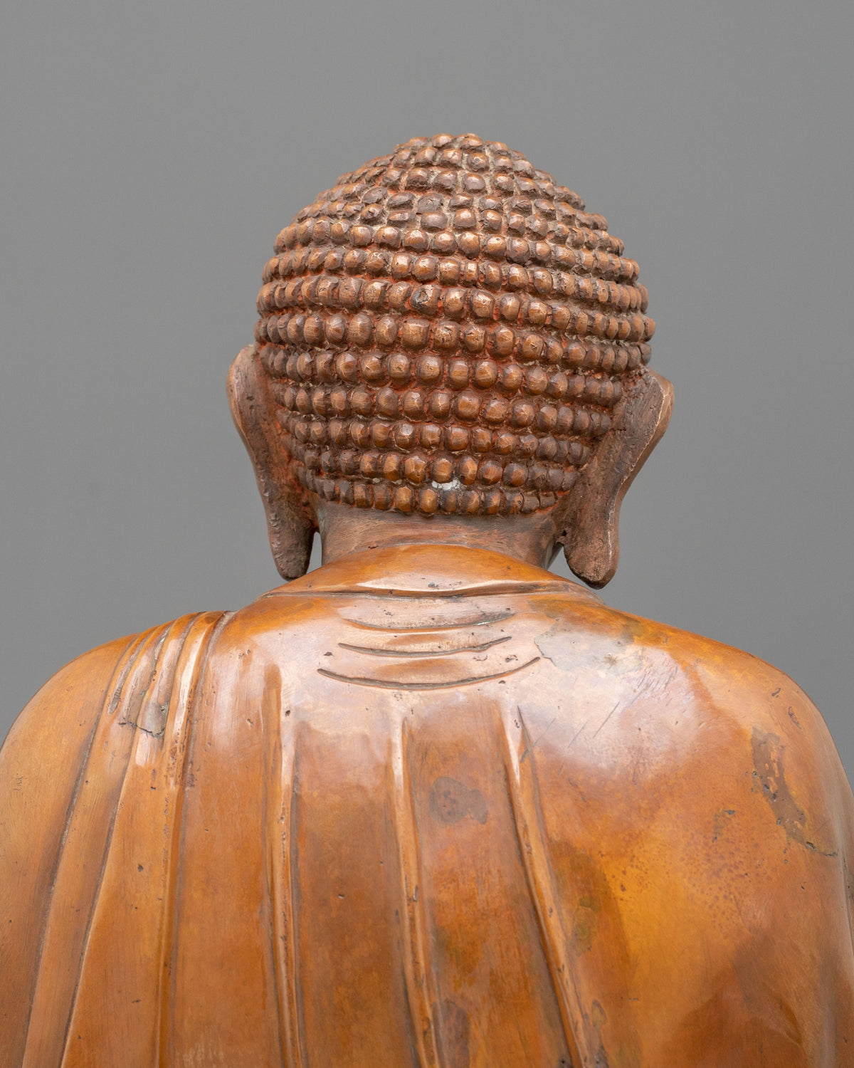 Buddha Peaceful Meditation Statue in Oxidized Copper