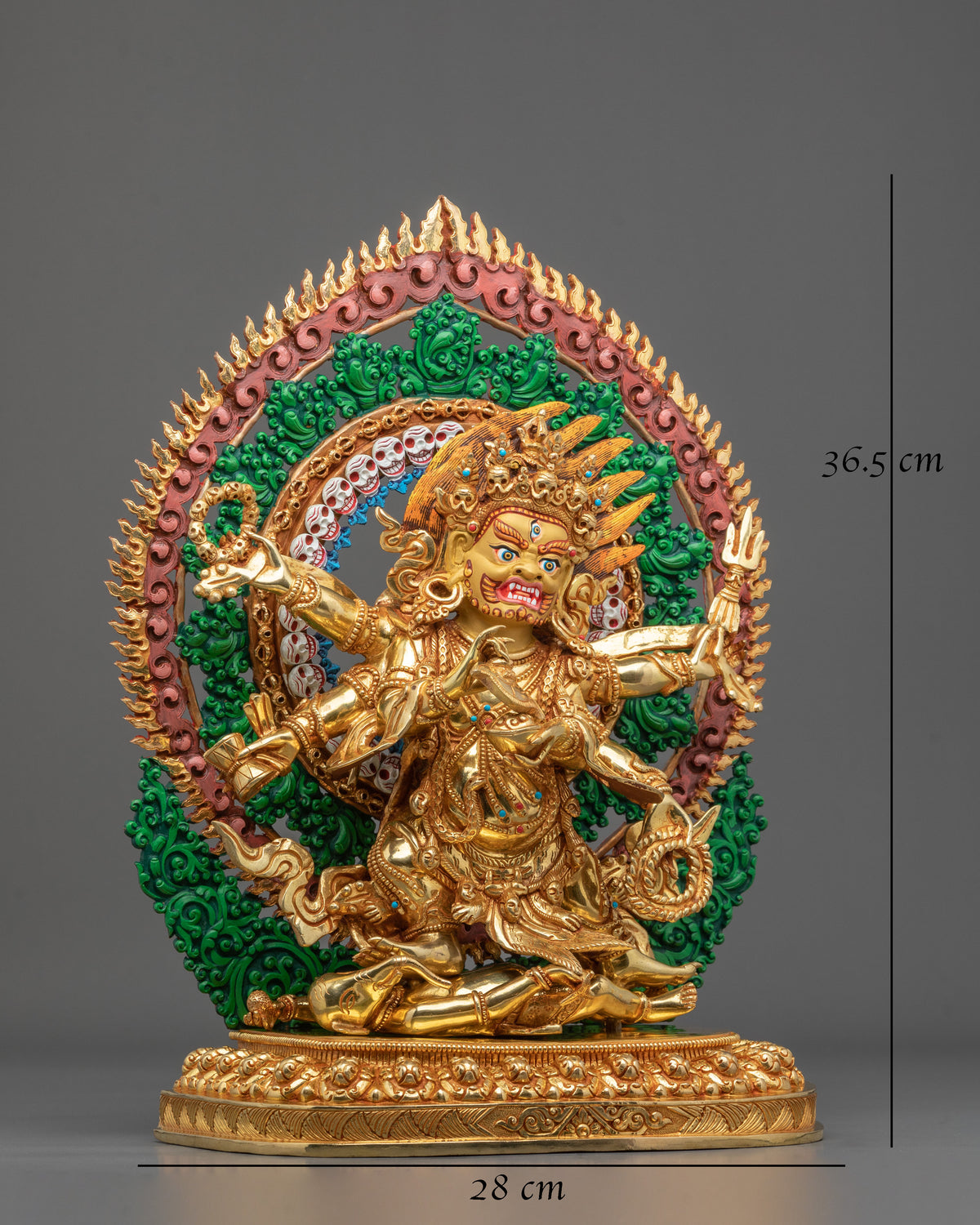 Six-Armed Mahakala Statue | Fierce Guardian of the Dharma