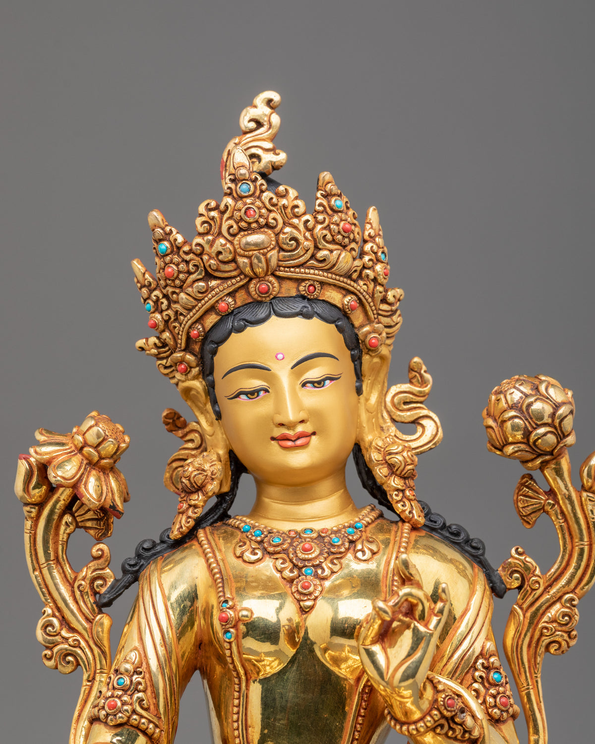 Green Tara Statue | Himalayan Buddhist Elegance