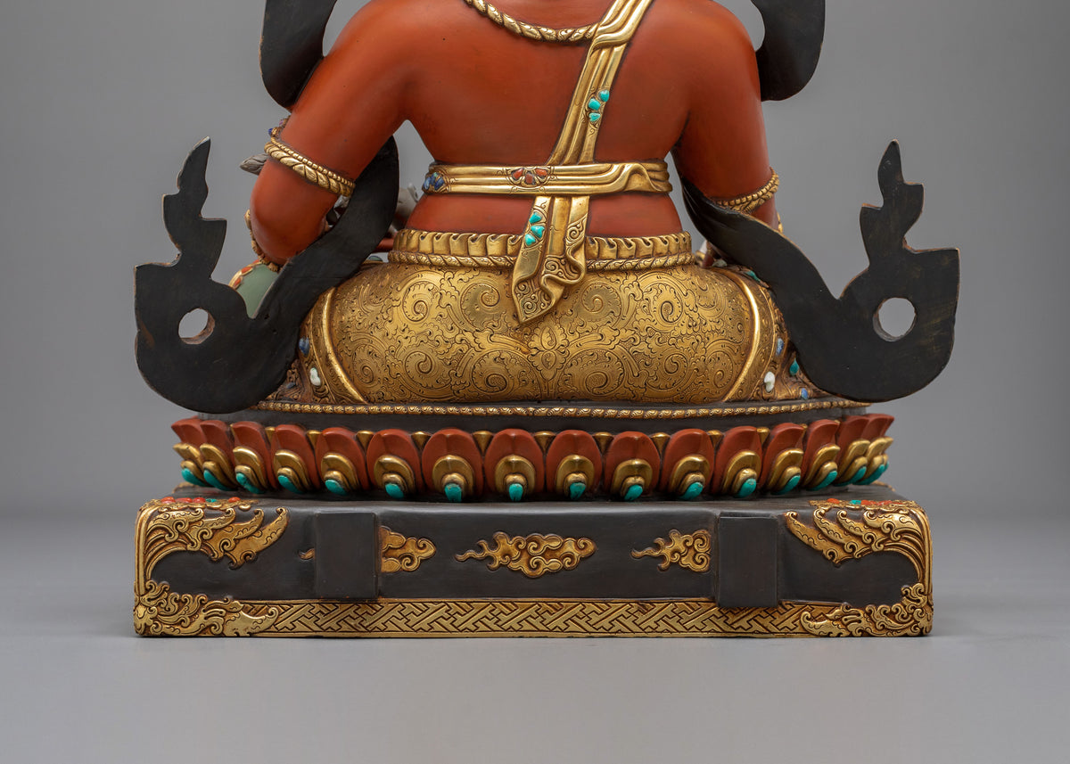 Handmade Copper Statue of Jambhala | Deity of Wealth and Generosity