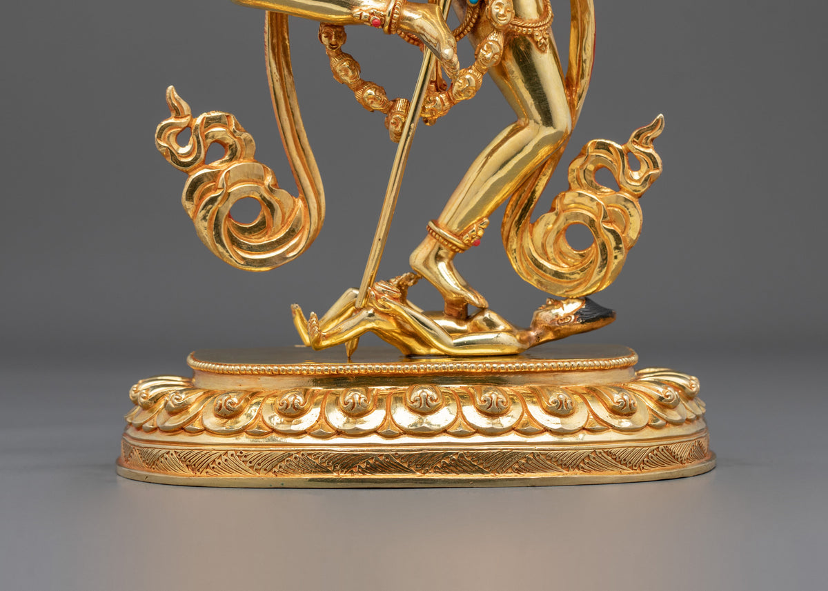 Dorje Phagmo 24K Gold Gilded Sculpture | Himalayan Sacred Art
